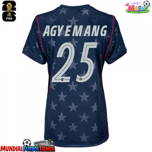 Camiseta Estados Unidos Patrick Agyemang #25 Segunda Equipación Replica Mundial 2026 para mujer mangas cortas